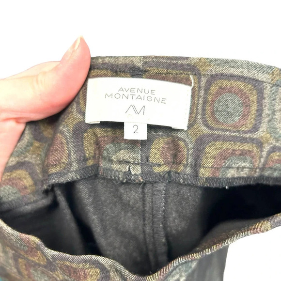 Avenue Montaigne Leo Printed‎ Geometric Print Pants Size 2 - Picture 5 of 7
